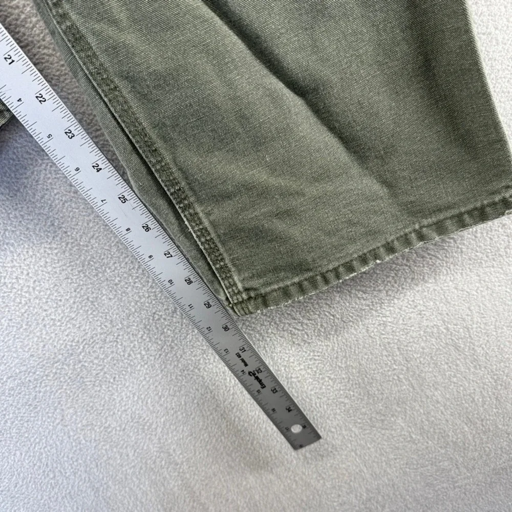 Vintage Carhartt Pants Mens 34x30 Green Loose Baggy Workwear Canvas Duck B11 90s